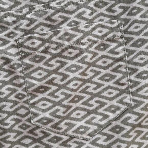 Y2K Gap Mini Skirt Aztec Print Pleated Front Casual Safari Army Green Cream Sz 4 - Picture 6 of 8